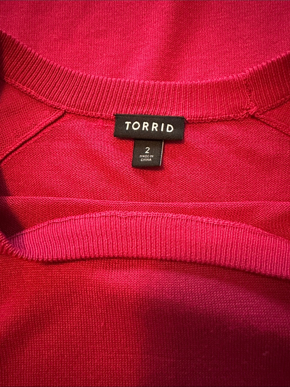 torrid Hot Pink Long Sleeve Lightweight Sweater - Picture 5 of 9